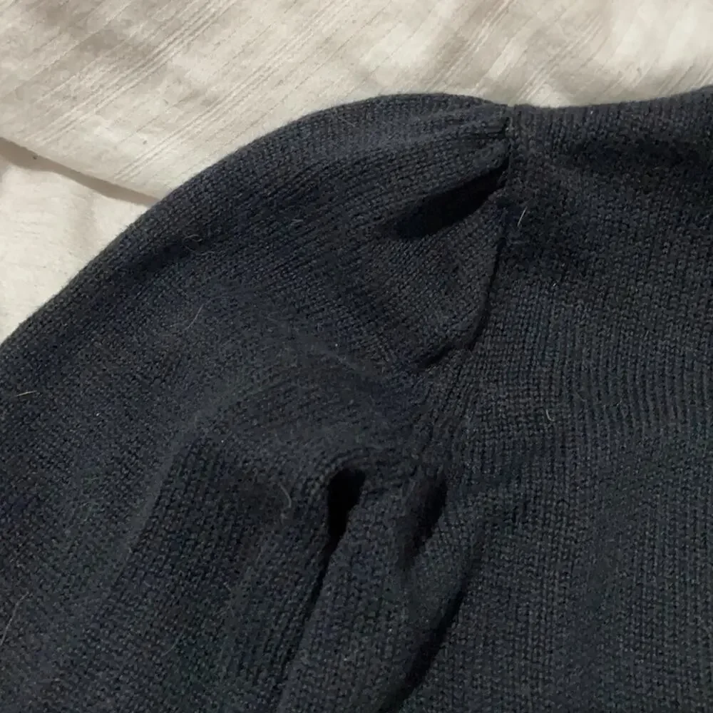 Gymboree 3t bling button black open cardigan like new puffed sleeves cotton soft